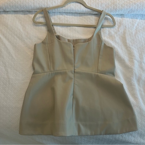 Proenza Schouler White Label Faux Leather Fitted Top - Size 2; Like New - Picture 2 of 13